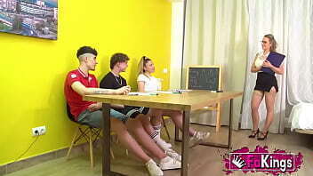 FAKings Academy back! Lara teaches teens fuck well