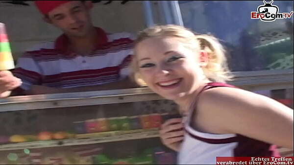 Blonde teen fucked until cumshot face