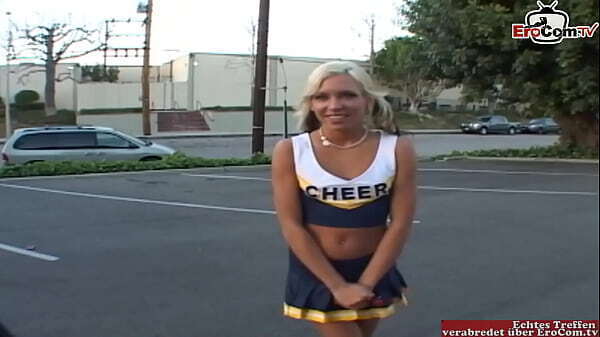 Petite blonde cheerleader teen pick