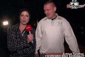 SKANDAL STRA&szlig_EN CASTING Frau verf&uuml_hrt fremden mann Public