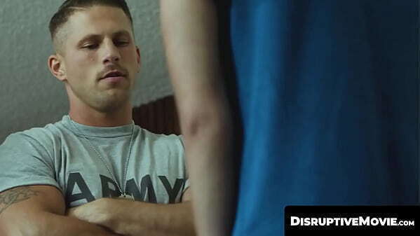 DisruptiveMovie.com Inked army studs Roman Todd Jkab Dale dominate recruit Trevor Harris