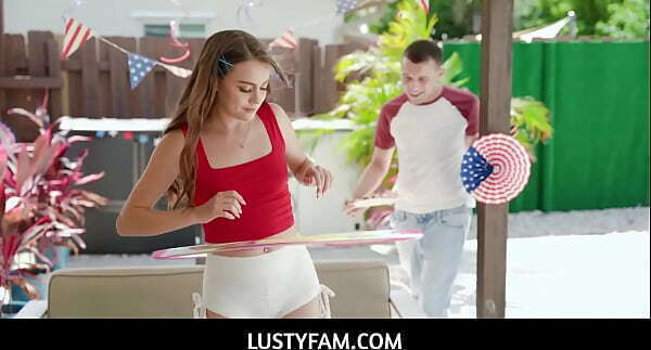 LustyFam When stepbrother Johnny arrives party, starts grilling some hotdogs, sneakily gives some Selena starts sucking wiener thank