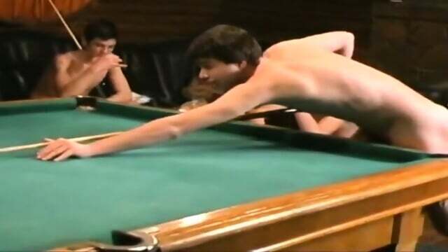 Nude Russian Soldiers Playing Pool