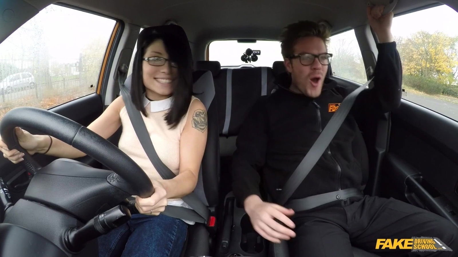 Mixed asian-british whore with small ride fucked lucky public fake taxi