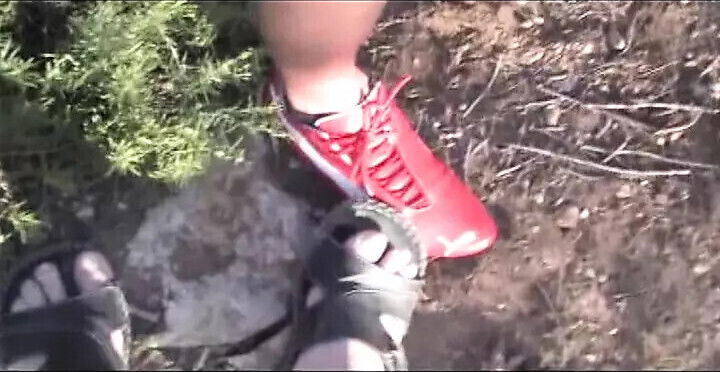 Perfect brunette French assfucked outdoors