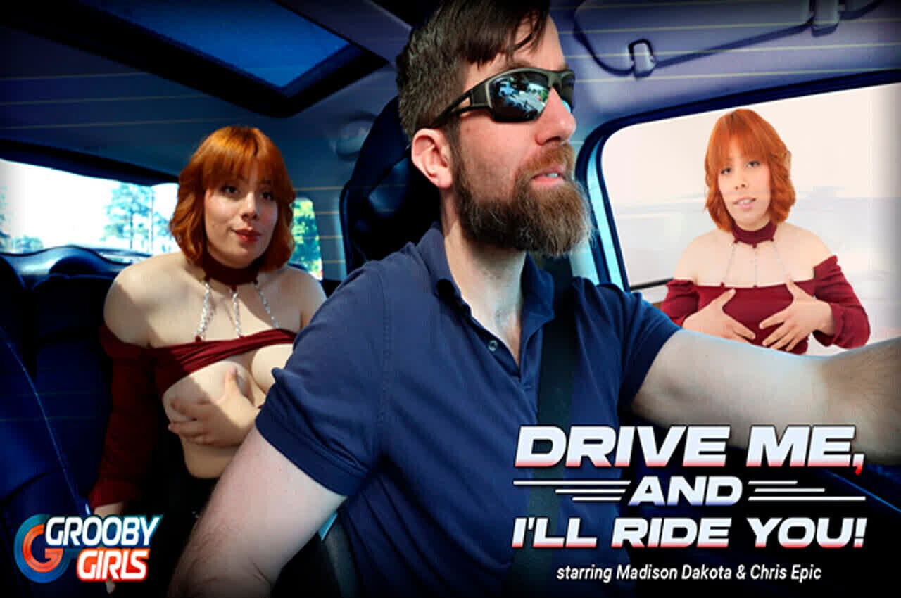 GROOBYGIRLS Redhead Gets Horny Driver Fucks