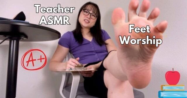 Parent-Conference Turns into Femdom Feet Worship -ASMR