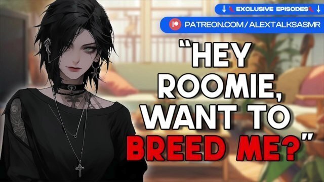 [F4M] Goth roommate distracts with [milking your cock] [cum tits] ASMR