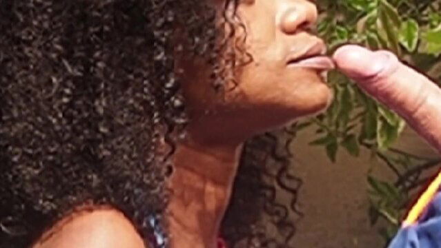 Black Milf with tight pussy fucks pool cleaner pussy