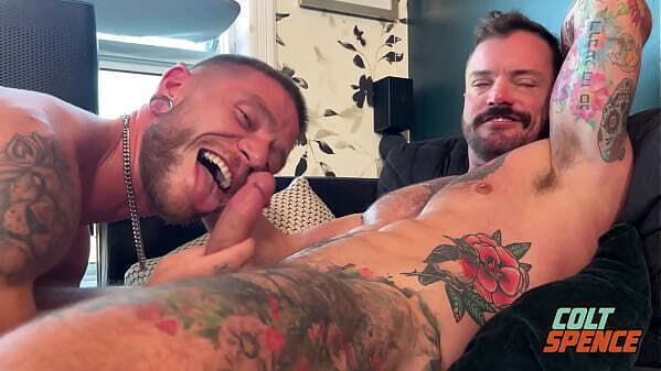 College Student Colt Spence Leaves Class Give Muscle Stud Callum Colbey Head