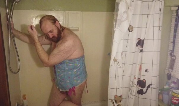 ABDL Adult Diaper Lover Little Submissive Soaks Carebear Corset Getting Ready Work