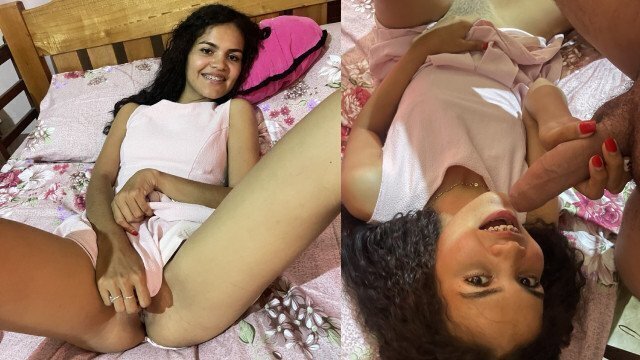 BRAZILIAN young STEP-SISTER after classes asks help with homework