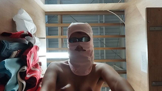 Sexy tries pantyhose. Sexy brunette tries clothes fitting room.