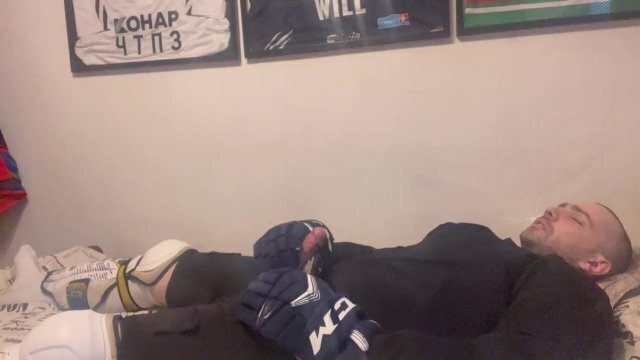 Amateur full Hockey gear after training