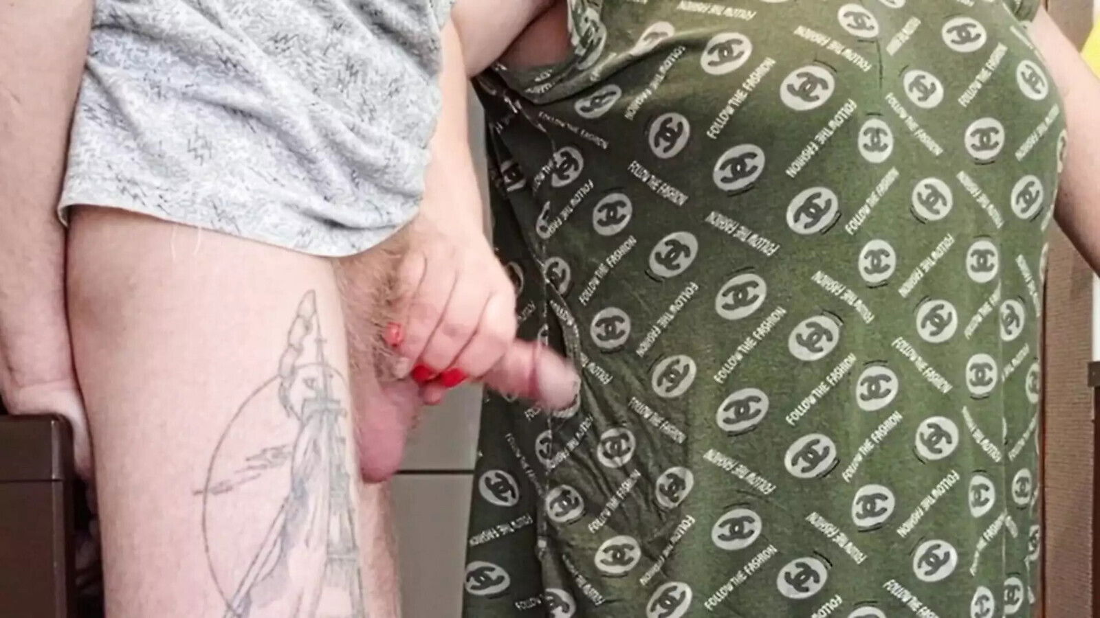 stepmom's mouth after jerking blowjob