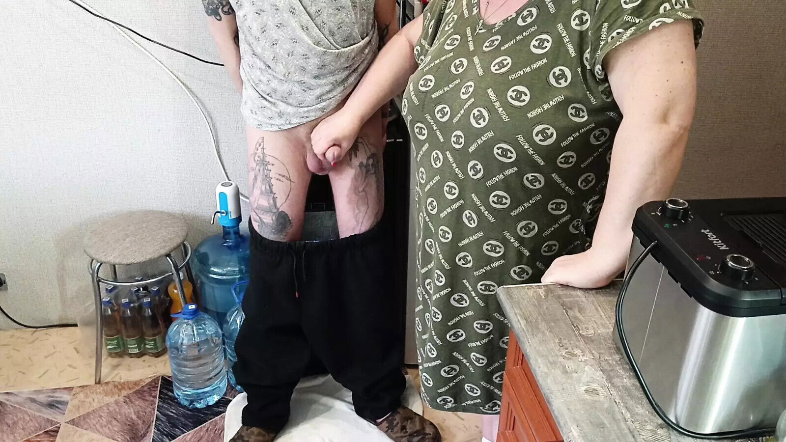 stepmom's mouth after jerking deep blowjob