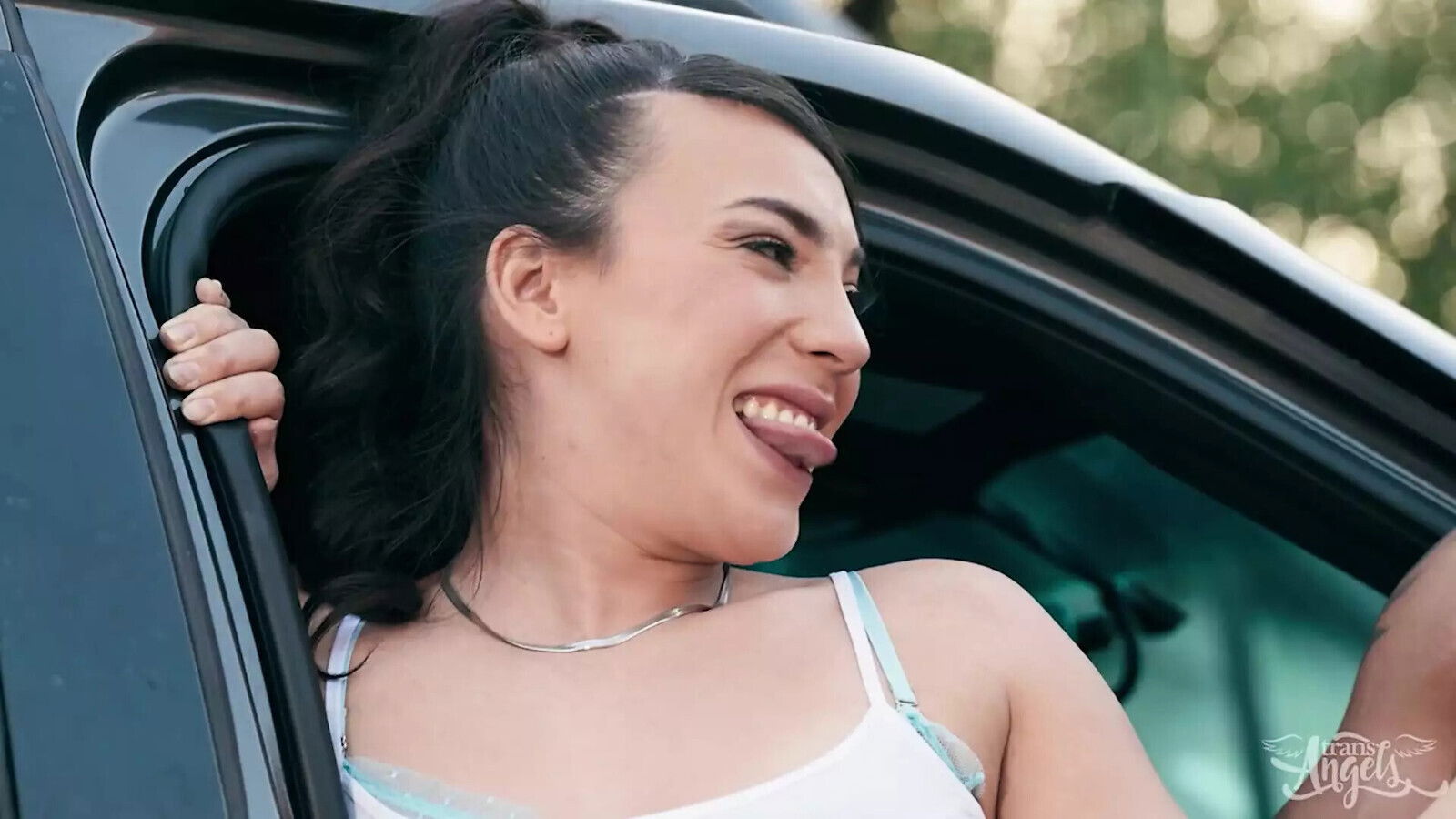 TRANSANGELS Horny Kasey Hops Into Draven Navarro's Then Sucks Dick Soon Wife Leaves