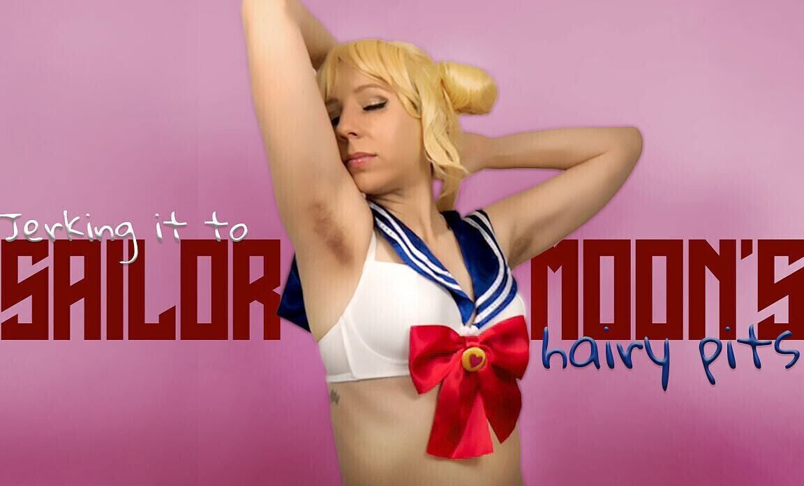Jerking Sailor Moon's Hairy Pits