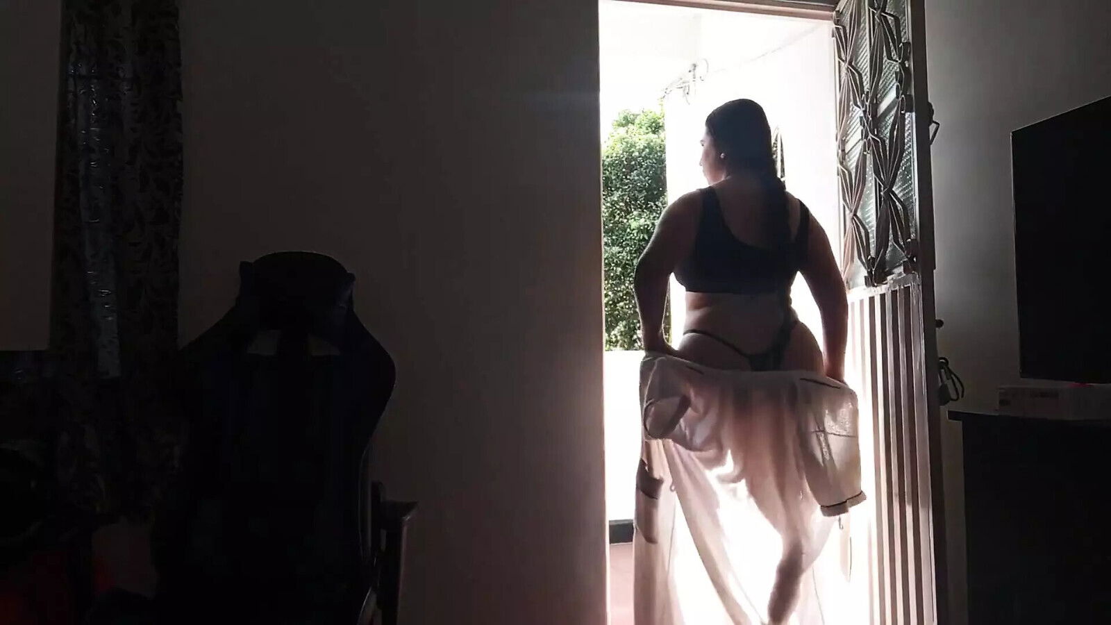 Very Naughty Latina Balcony