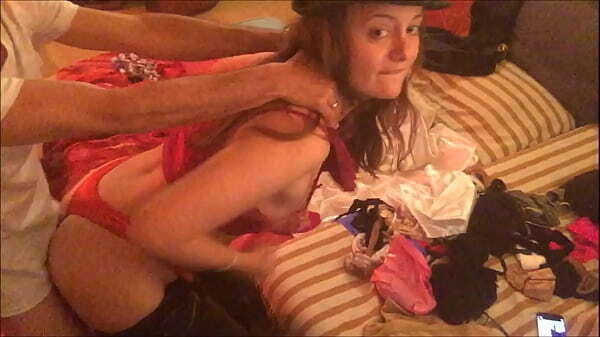 Sexy T&amp_A White Milf Satin Nightie