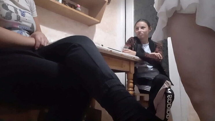 Lesbian Girls Dirty Talk Pussy Kitchen Orgasm