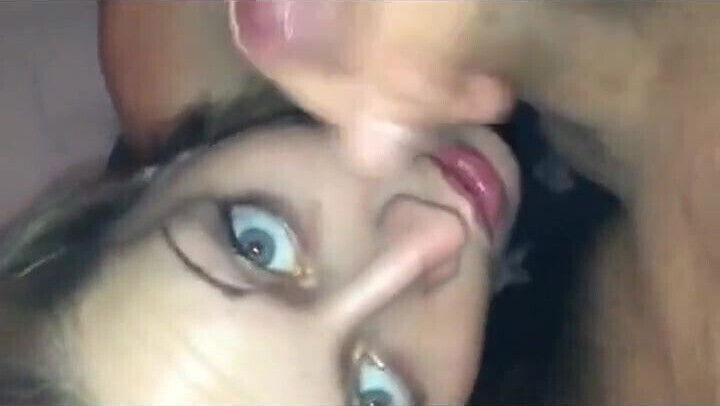  Girl with green eyes sucks cock