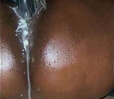 Whore squirts so much while she fucks her pussy