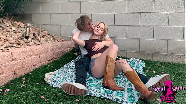 Cute Petite Teen Gets Creampied During Picnic Date Sage