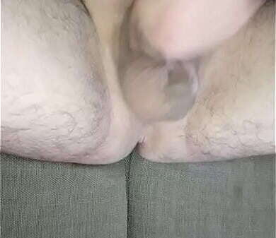 Jerking uncircumcised cock!