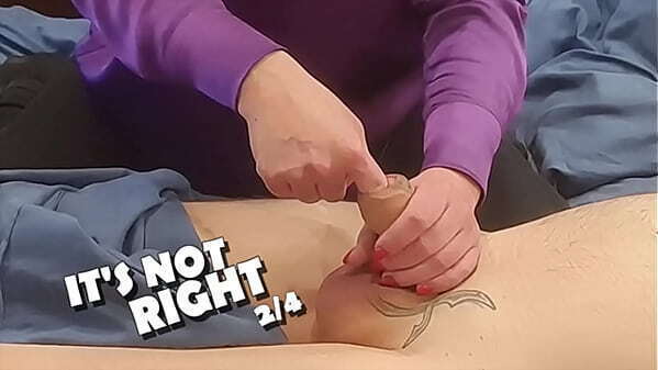 Stepmom pushing finger deeper deeper into urethra. Path