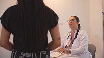 The busty doctor checks me behind my wife'_s back and helps me with a DEEPTHROAT to improve my ejaculation!