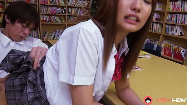 Japanese teen Misaki Asukao shows sexy body library uncensored.