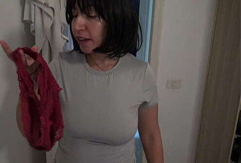 caught horny year stepson masturbating dirty panties