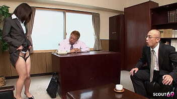 Slim Japanese Office Girl seduce Double Creampie 3Some Boss Co-Worker Uncensored Japan Porn