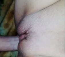 Big white dick pounding tight pink pussy