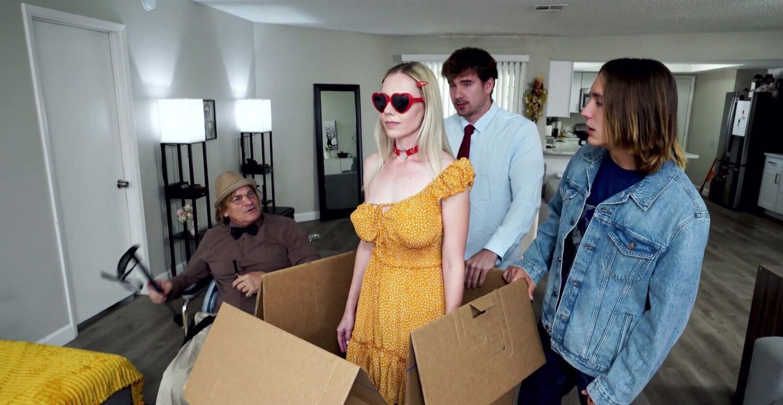 Hardcore gangbang with blonde Rebel Rhyder friends