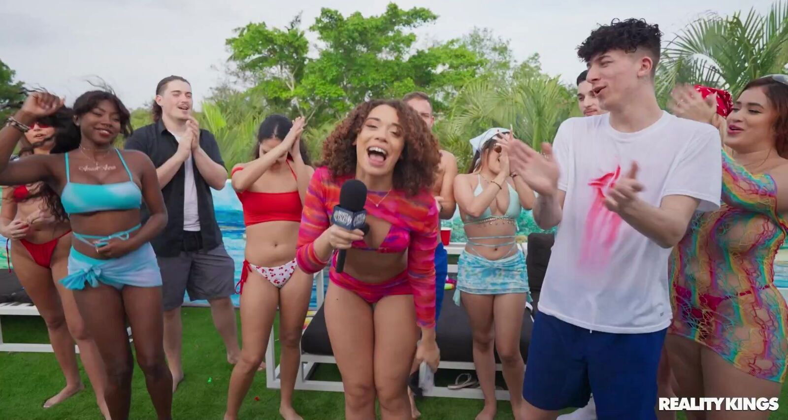 Money Talks Red-Hot Rooftop: Outdoor Interracial Orgy with Amari Anne, Nicky Rebel, Willow Ryder, Ethan Seeks, Bleu, Selina Bentz, Daisy LaVoy