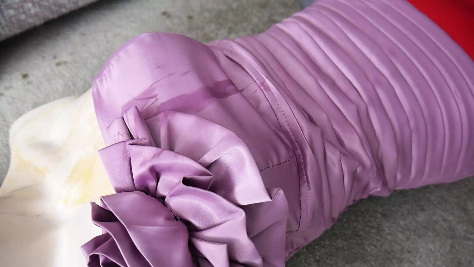 Lavender Satin Humped, Glazed Photographed