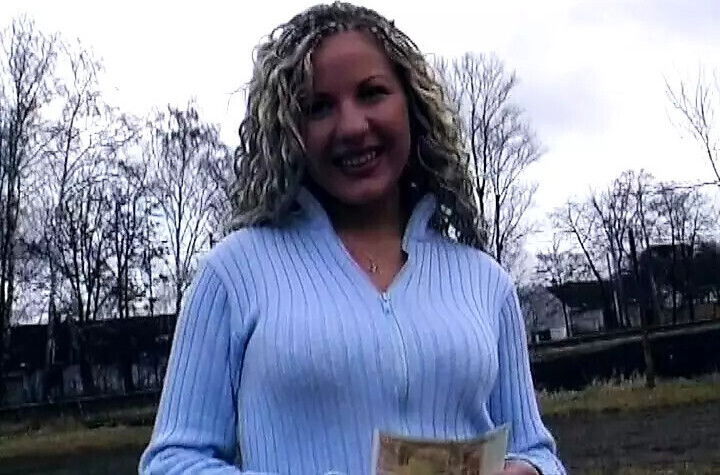 Busty German MILF plays with dildo before making