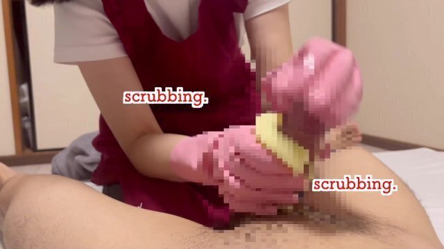 Cleaning dick🧽 gave hand with cleaning gloves request✨️