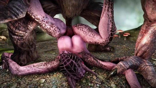 Female alchemist Argonian becomes troll's semen tank gets fucked large penis.