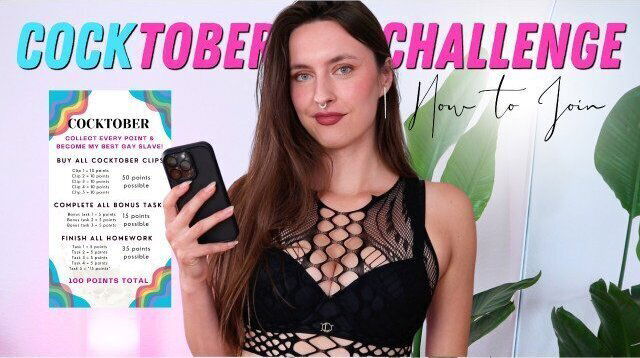 COCKtober Challenge: join Goddexx Daphne's month long encouraged challenge!