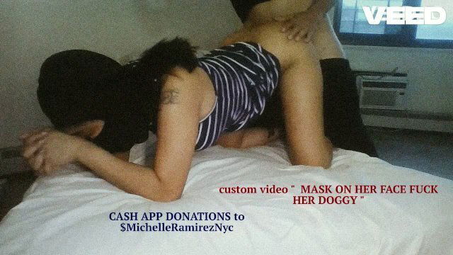 cosplay doggy style MASK HARDCORE BLUE DRESS POUNDING