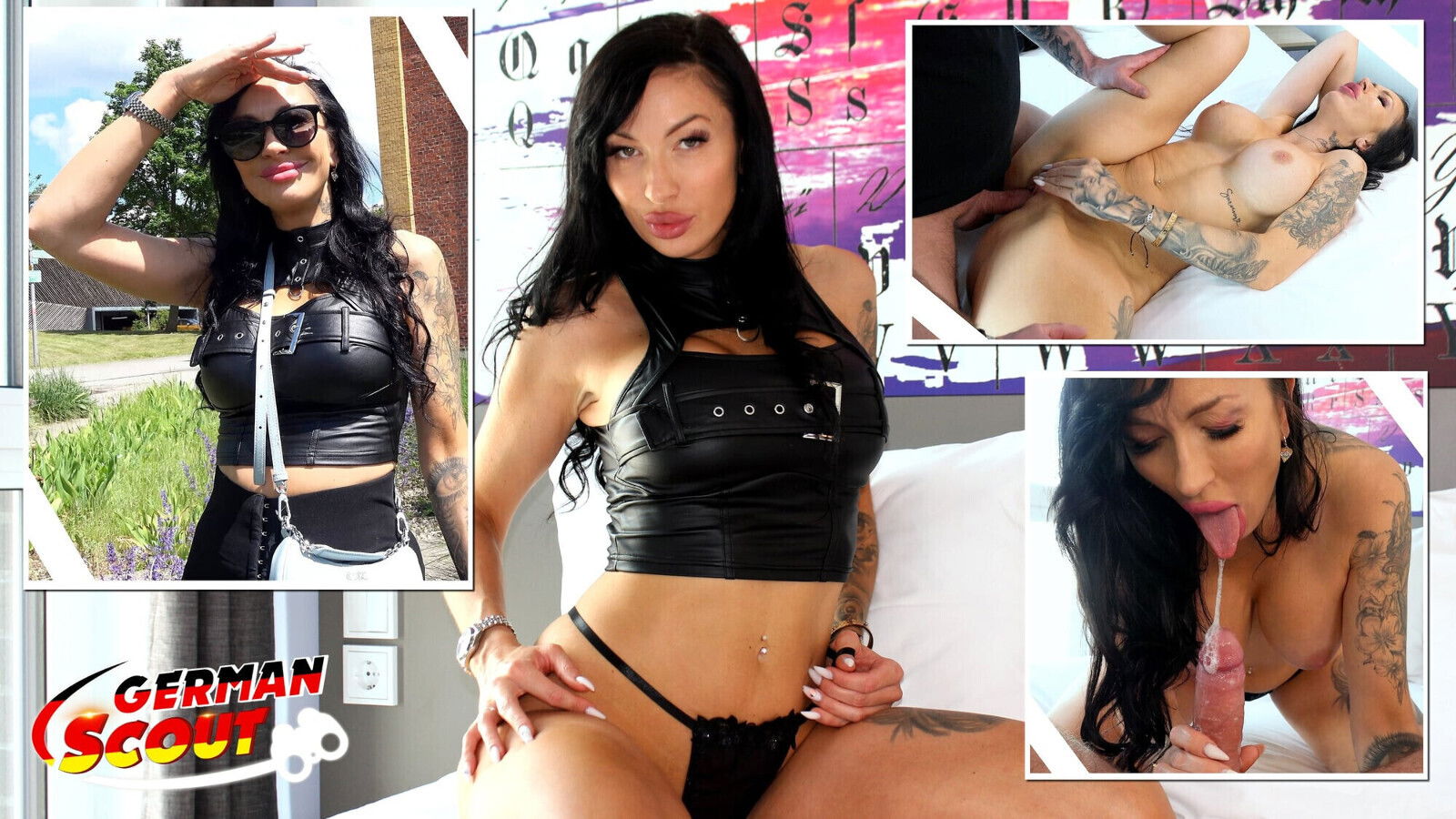 GERMAN SCOUT Inked MILF Pickup Fuck Model Casting