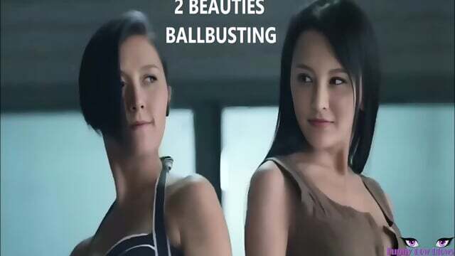 beauties ASIAN BALLBUSTING nutshots groin knee, punch, balls crush, balls