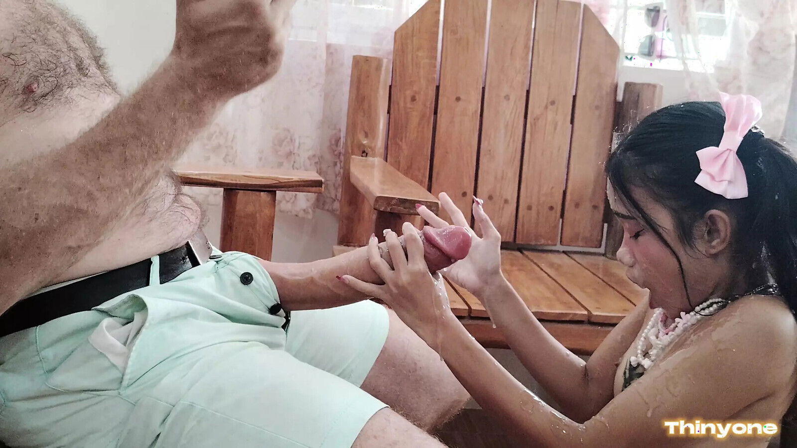 Little Innocent Masturbating Results Huge Cumshot Face