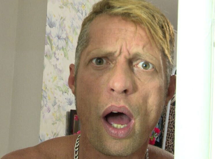 husband looks doesn't seem believe what he's seeing