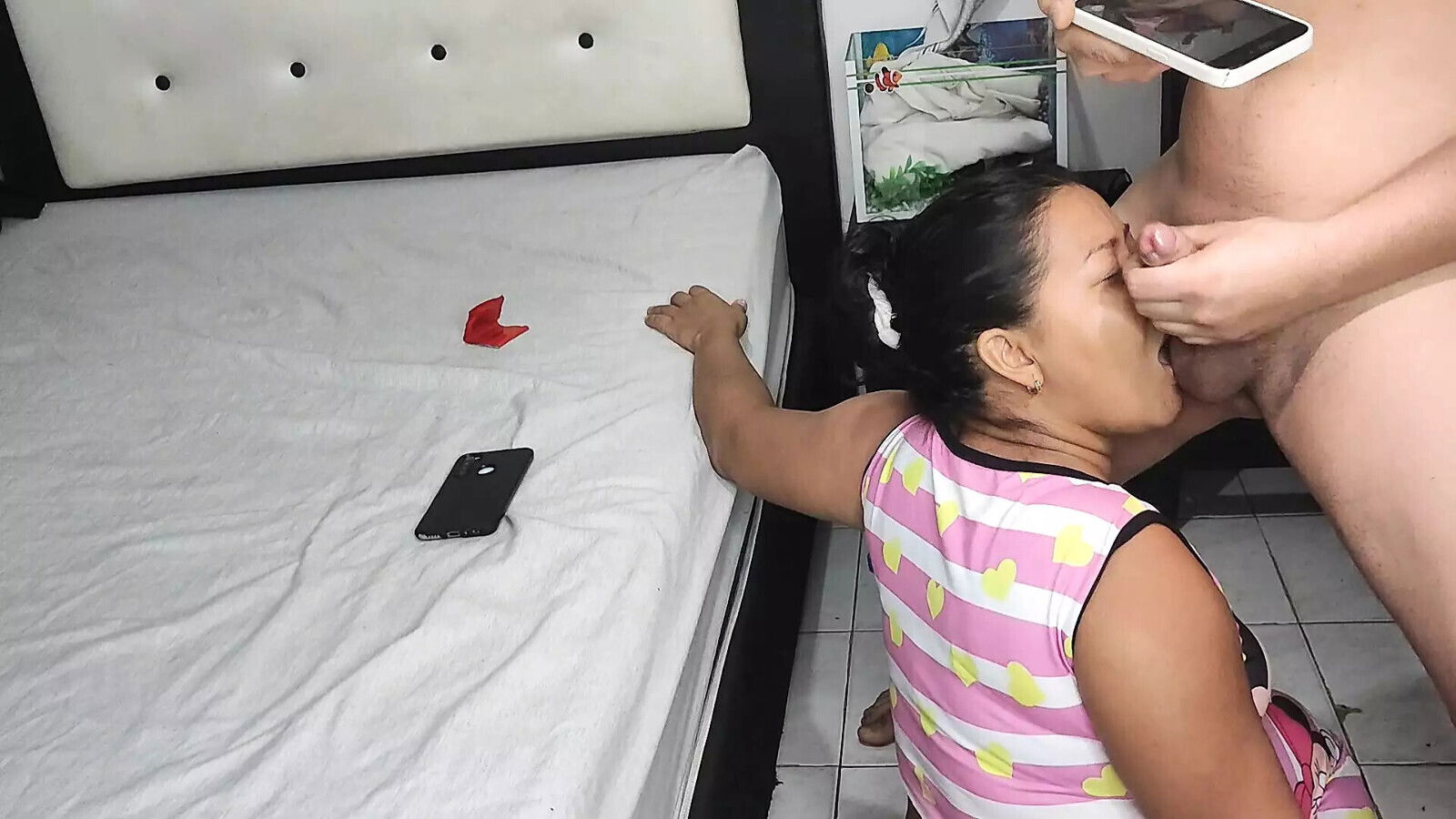 Little Stepnephew Makes Suck When Husband There