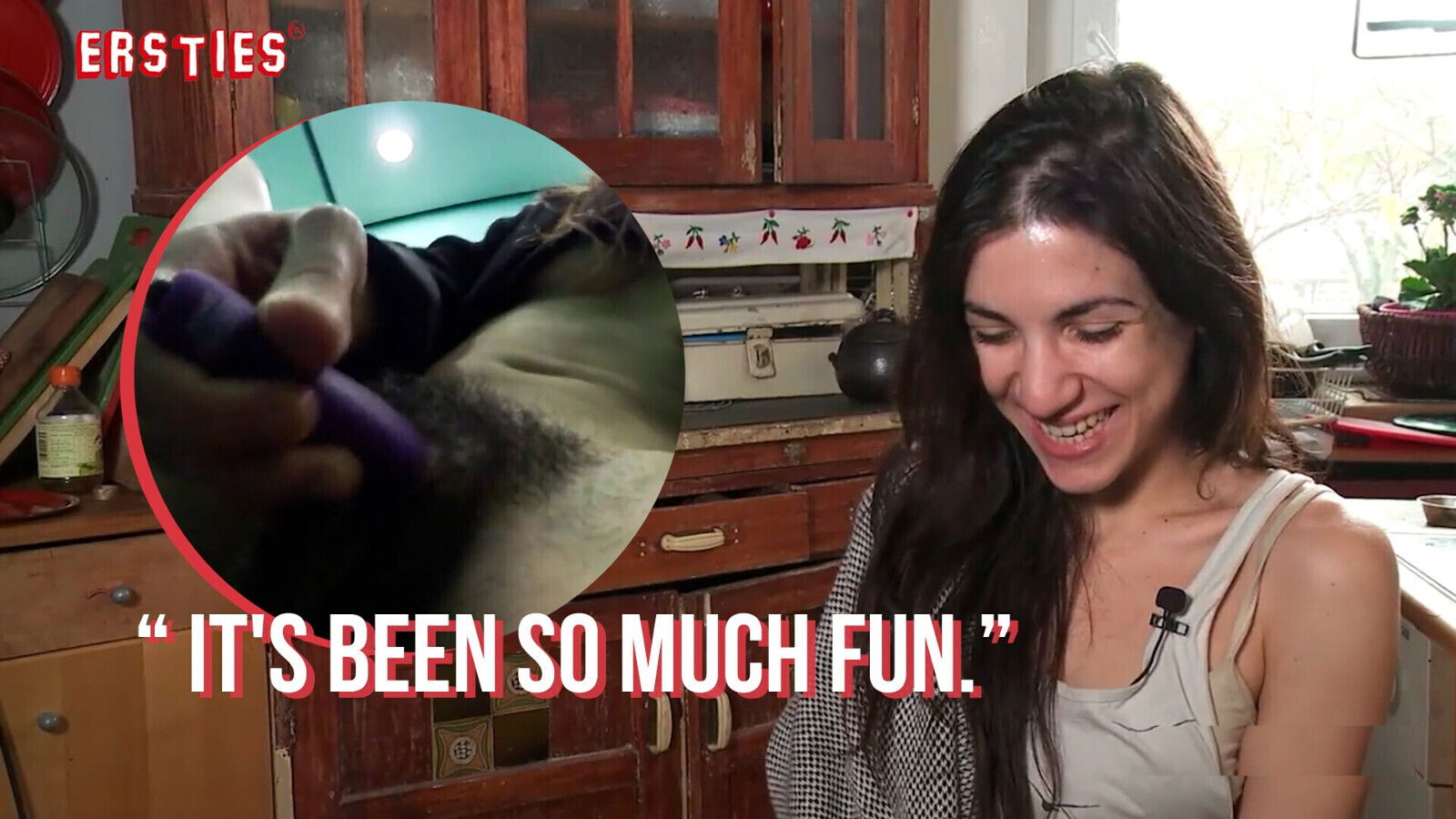 Ersties Magena Plays With Hairy Pussy Inside Elevator