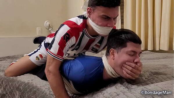 football player boyfriends captured tied gagged together PREVIEW